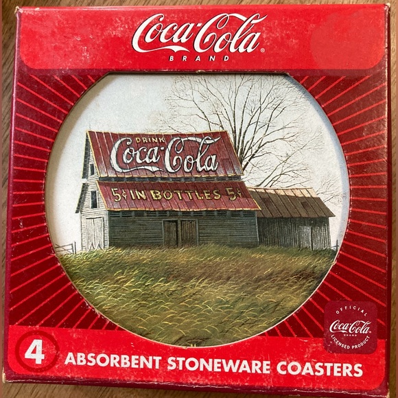 Coca Cola Other - 4 Coca-Cola Red Stoneware Coasters